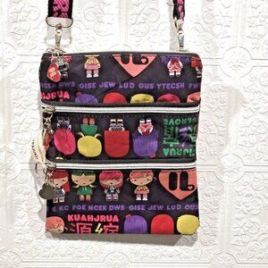Rare Harajuku Lovers Black Multi-Color Crossbody Bag